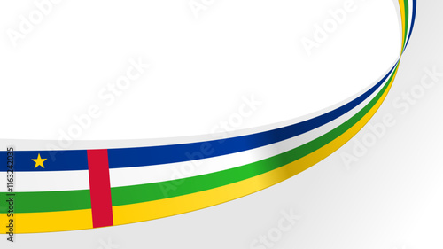 wavy central african republic flag vector background with copy space for text. for national day