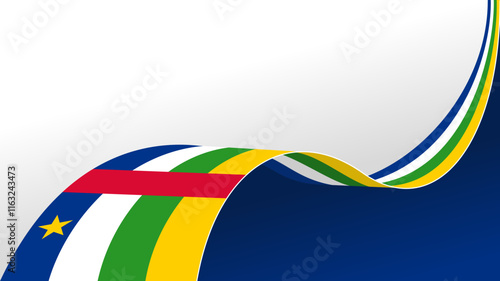 wavy central african republic flag vector background with copy space for text. for national day