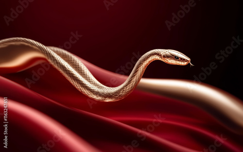 Golden snake theme business background photo