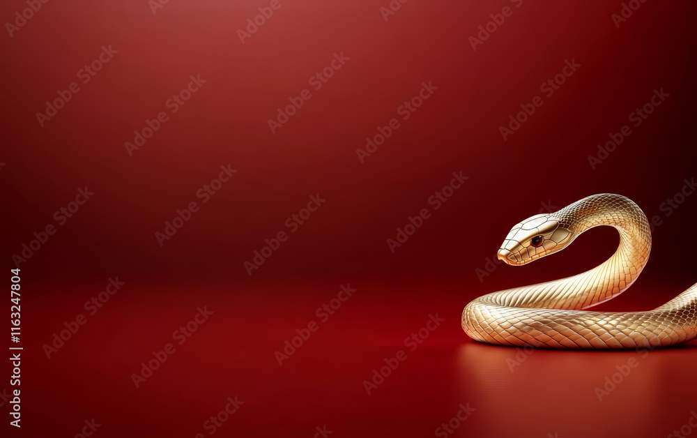 Fototapeta premium Golden snake theme business background