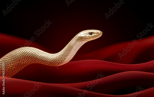 Golden snake theme business background photo