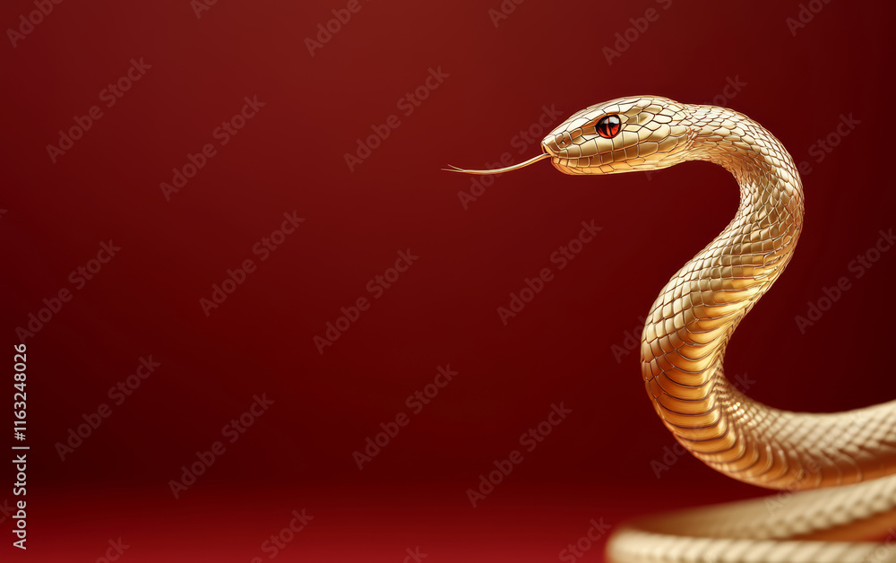 Fototapeta premium Golden snake theme business background