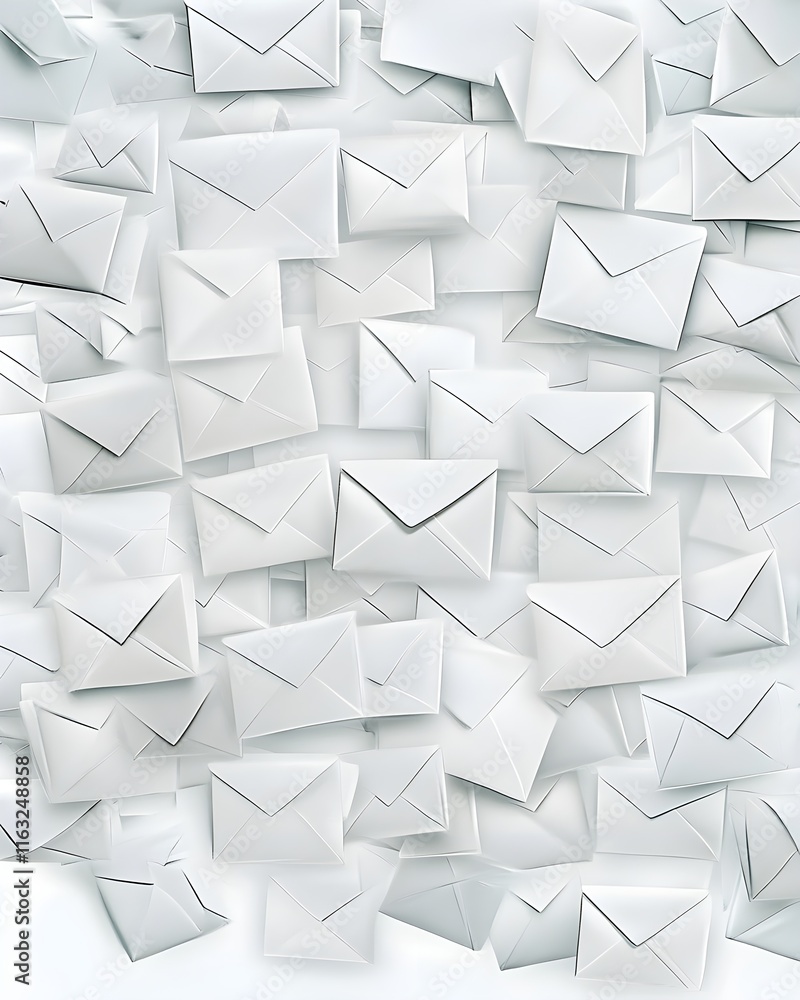 Obraz premium Pile of White Envelopes