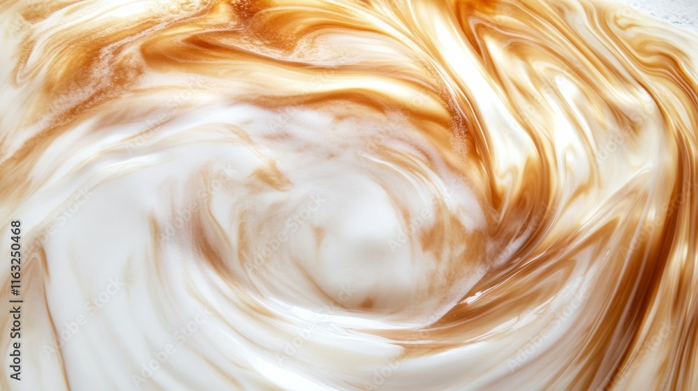 Dynamic Swirls of Coconut and Coffee Blend with Vibrant Motion Blur Dynamic Swirls of Coconut and Coffee Blend with Vibrant Motion Blur