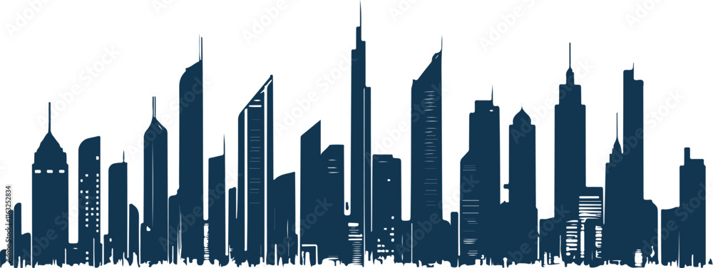 Skyscraper and office building silhouette background, highlighting urban design. Suitable for real estate promotion, architectural visuals and modern design projects. Skyscraper and office building silhouette background, highlighting urban design. Suitable for real estate promotion, architectural visuals and modern design projects.