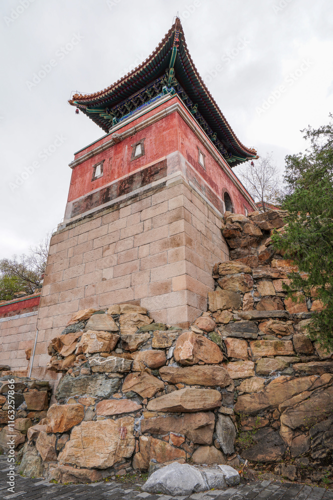 Tibetan architecture in the Four Great Regions of Summer Palace in Beijing.