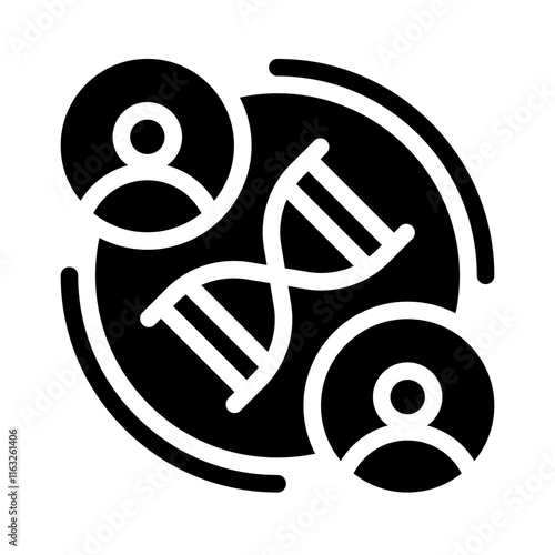 Icon DNA Genetics With Style Glyph 