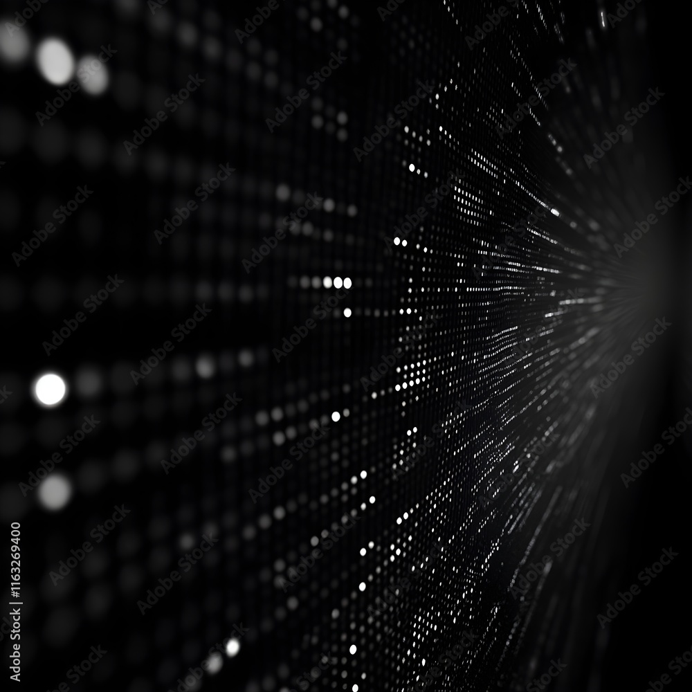 Abstract Black and White Light Dots Background Abstract Black and White Light Dots Background