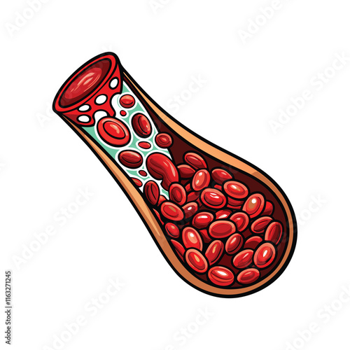 Illustrate microscopic view of blood showing prolonged clotting time due to hemophilia; depict normal blood clotting for comparison.