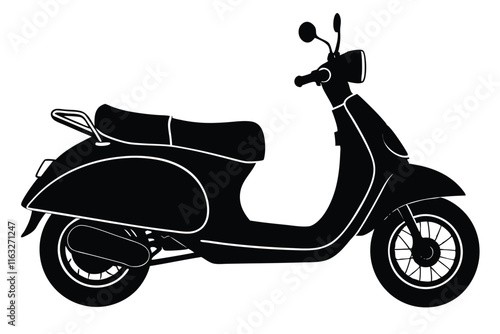 scooter silhouette, scooter bike vector illustration, scooter icon symbol 