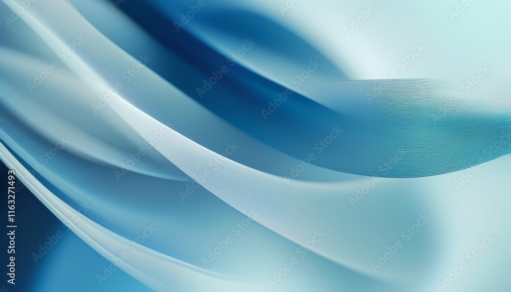 Obraz premium Soft Pastel Flowing Abstract Fabric Texture in Calm Blue Hues and Smooth Curves