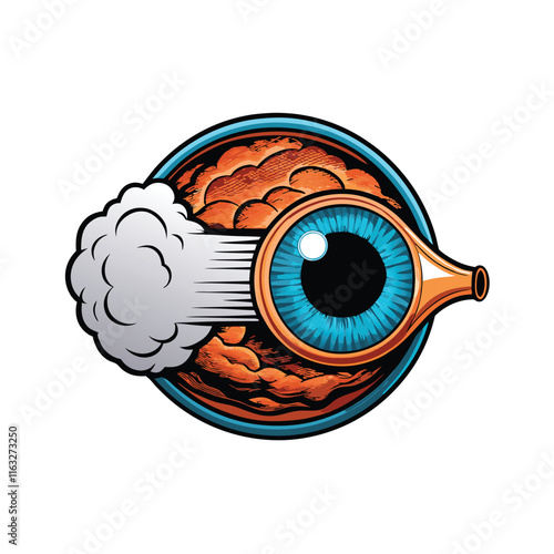 Illustrate the stages of phacoemulsification cataract surgery, showing incision, phacoemulsification, IOL implantation, and suture.  Showi (1) implies a numbered sequence.