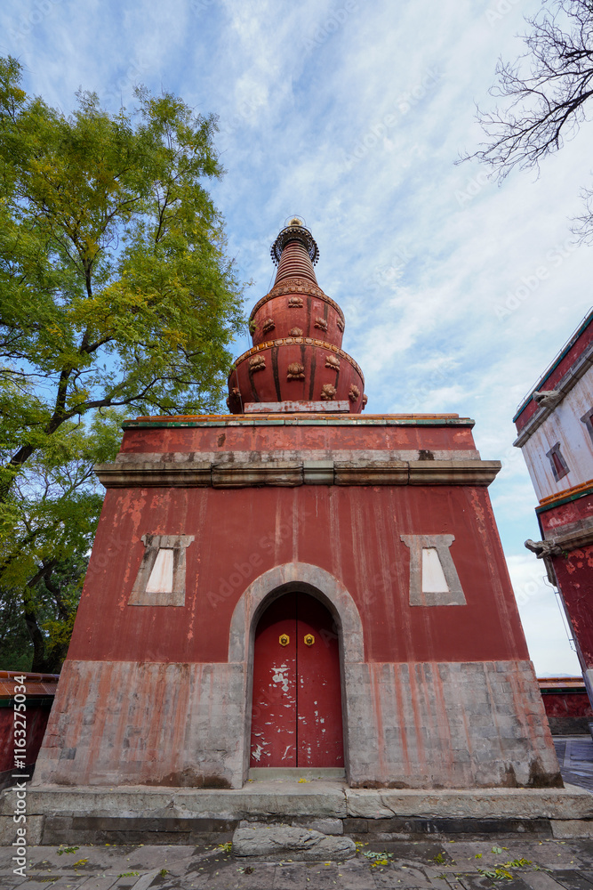 Tibetan architecture in the Four Great Regions of Summer Palace in Beijing.