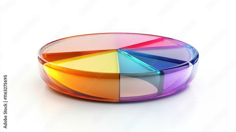 Fototapeta premium A colorful, segmented dish displaying vibrant hues, likely used for serving or presenting food. The geometric design adds an artistic touch, enhancing the dining experience.
