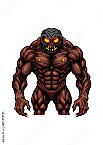 A colossal, muscular humanoid mutant, showcasing immense superhuman strength, with exaggerated features.  Detailed muscle definition, powerful stance.