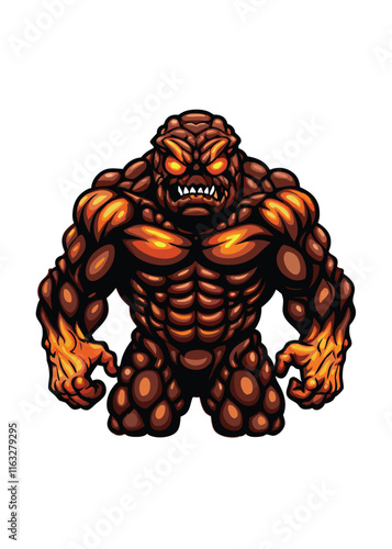 A colossal, muscular humanoid mutant, radiating raw power, flexes, showcasing incredible superhuman strength.  His skin is heavily textured, scarred.