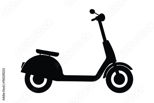 scooter silhouette, scooter bike vector illustration, scooter icon symbol 