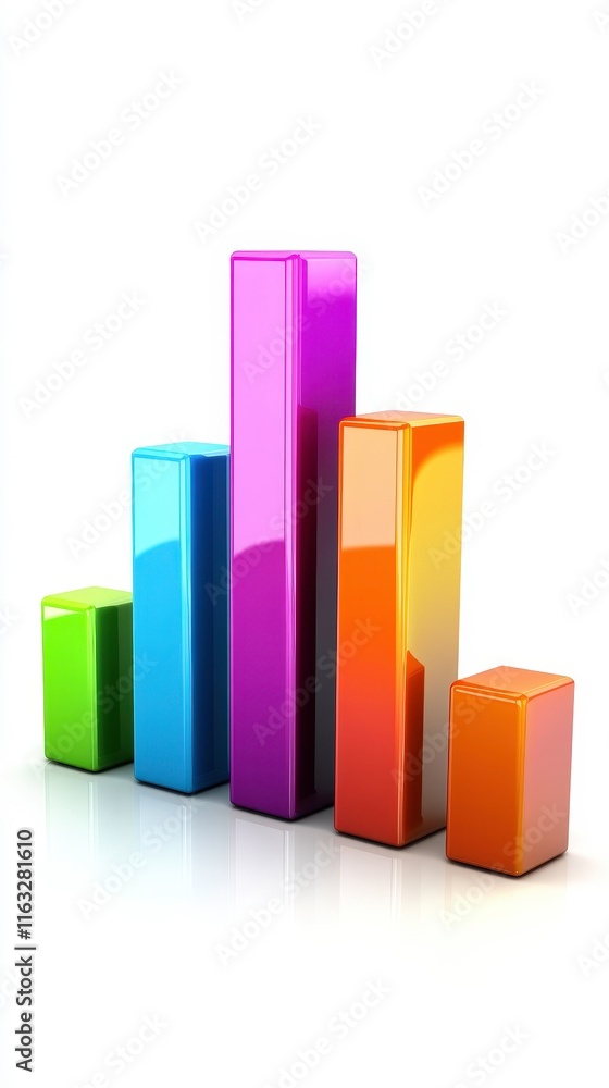 A colorful bar graph displaying varying heights of bars, representing data comparison. The design is clean and modern, suitable for presentations or reports. A colorful bar graph displaying varying heights of bars, representing data comparison. The design is clean and modern, suitable for presentations or reports.