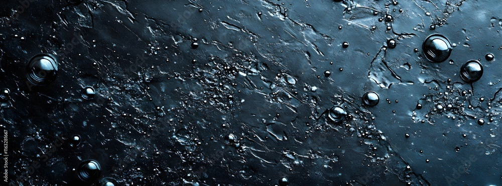 Abstract Dark Blue Texture with Bubbles Abstract Dark Blue Texture with Bubbles