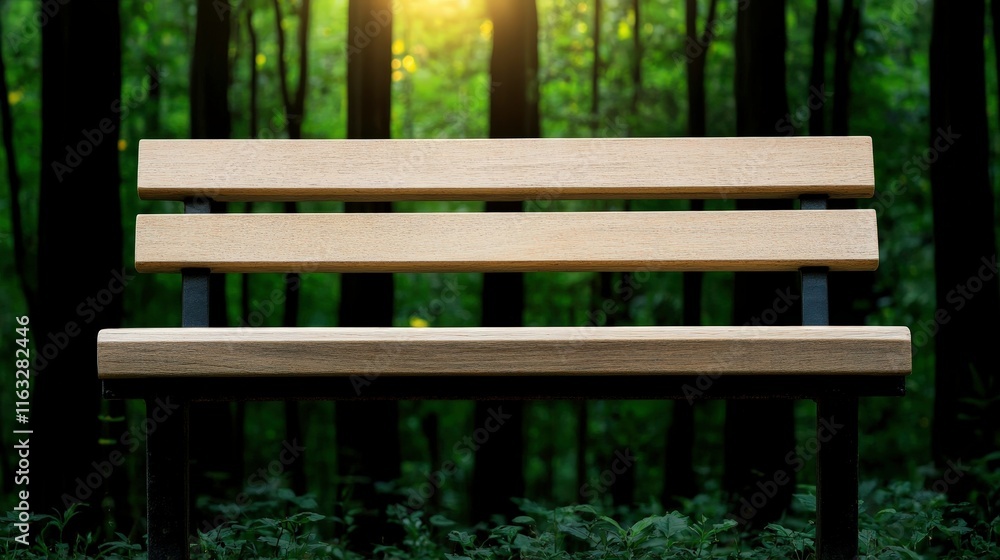 A simple wooden bench in a serene forest, illuminated by soft sunlight filtering through the trees, inviting moments of relaxation and reflection in nature. A simple wooden bench in a serene forest, illuminated by soft sunlight filtering through the trees, inviting moments of relaxation and reflection in nature.