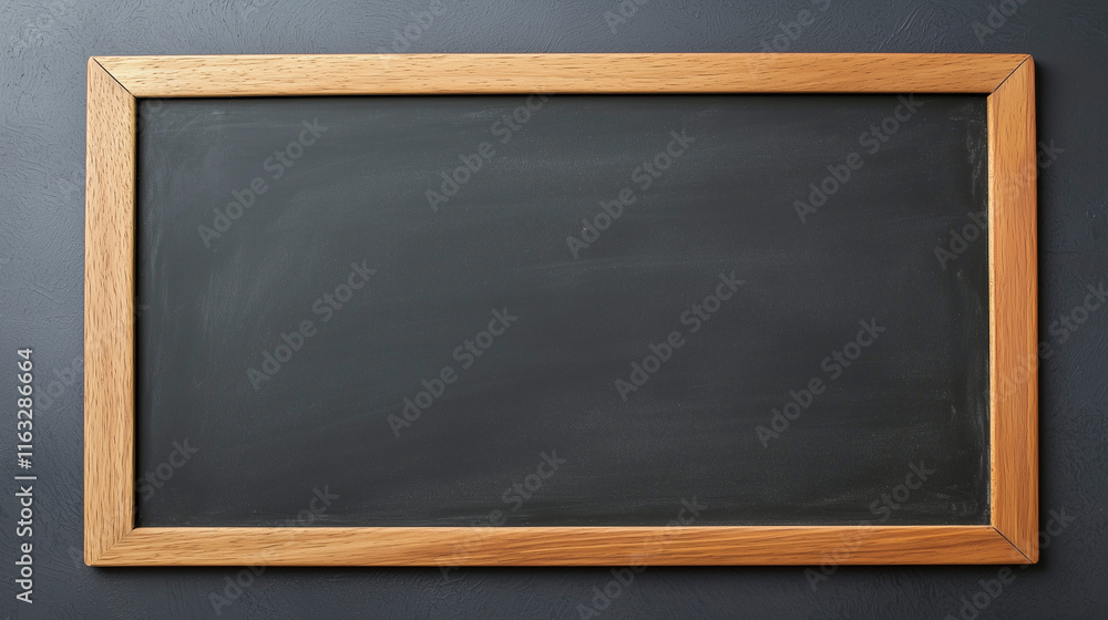 Empty Blackboard with Wooden Frame Empty Blackboard with Wooden Frame