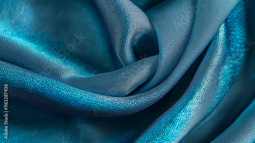 Teal Silk Drape: Luxurious ...
