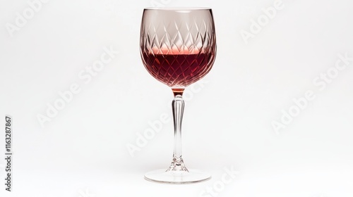 Crystal goblet filled with rich, ruby red Merlot, an elegant drink for celebration photo