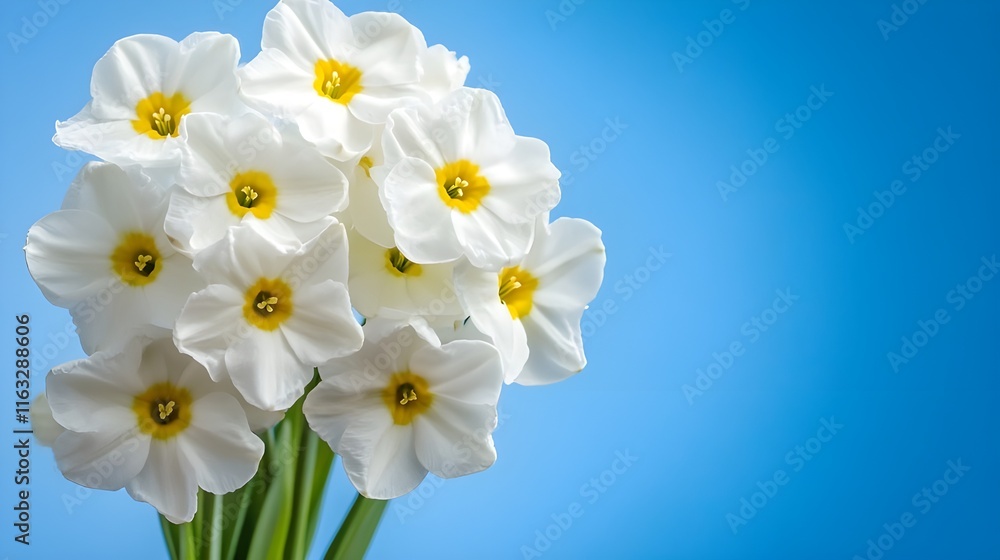 White Flowers with Yellow Centers. White Flowers with Yellow Centers.