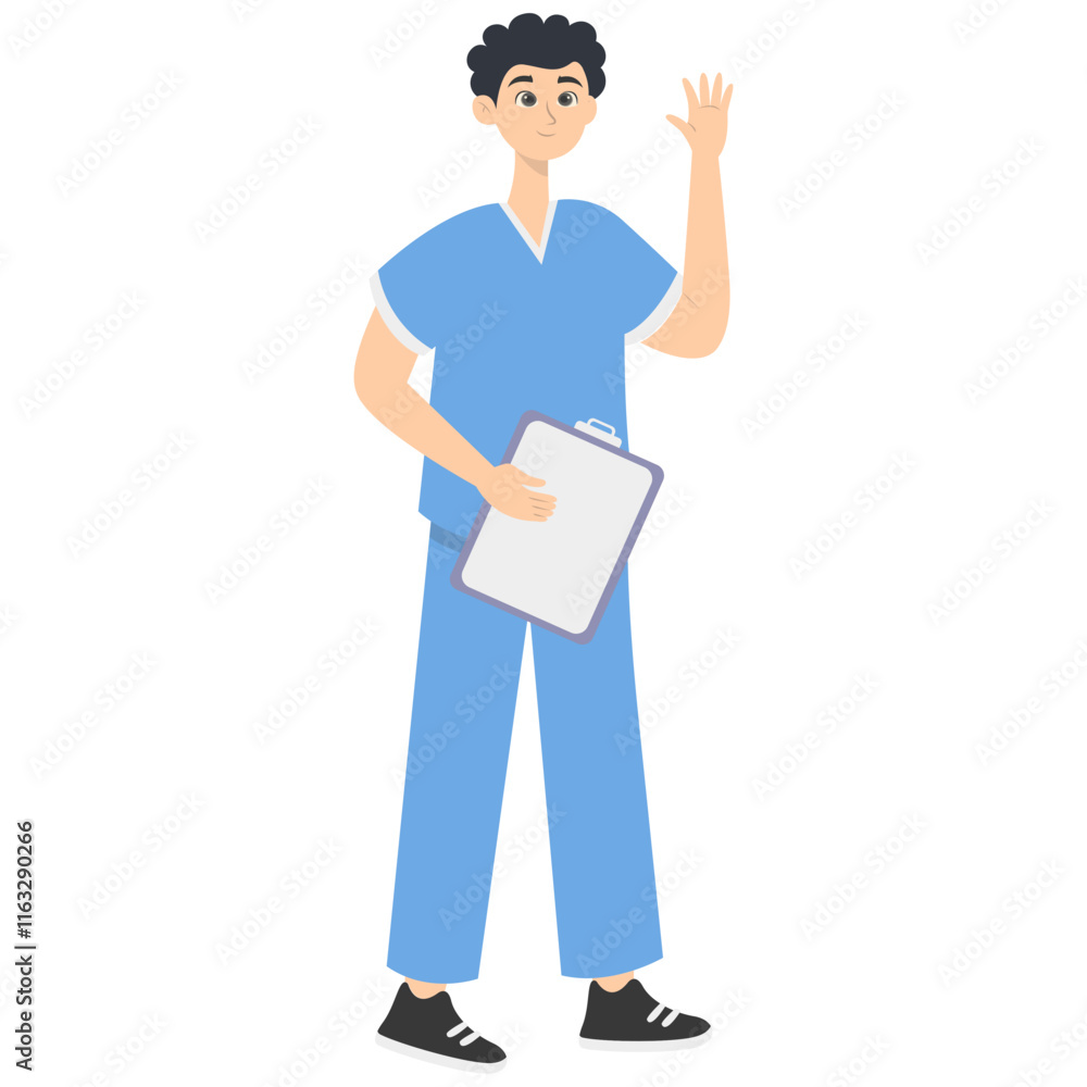 People Medical Staff Illustration. World Pharmacist Day Celebration. Flat Vector Character People Medical Staff Illustration. World Pharmacist Day Celebration. Flat Vector Character