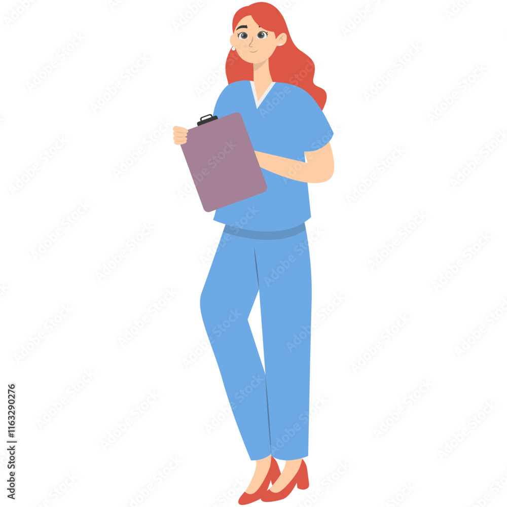 People Medical Staff Illustration. World Pharmacist Day Celebration. Flat Vector Character People Medical Staff Illustration. World Pharmacist Day Celebration. Flat Vector Character