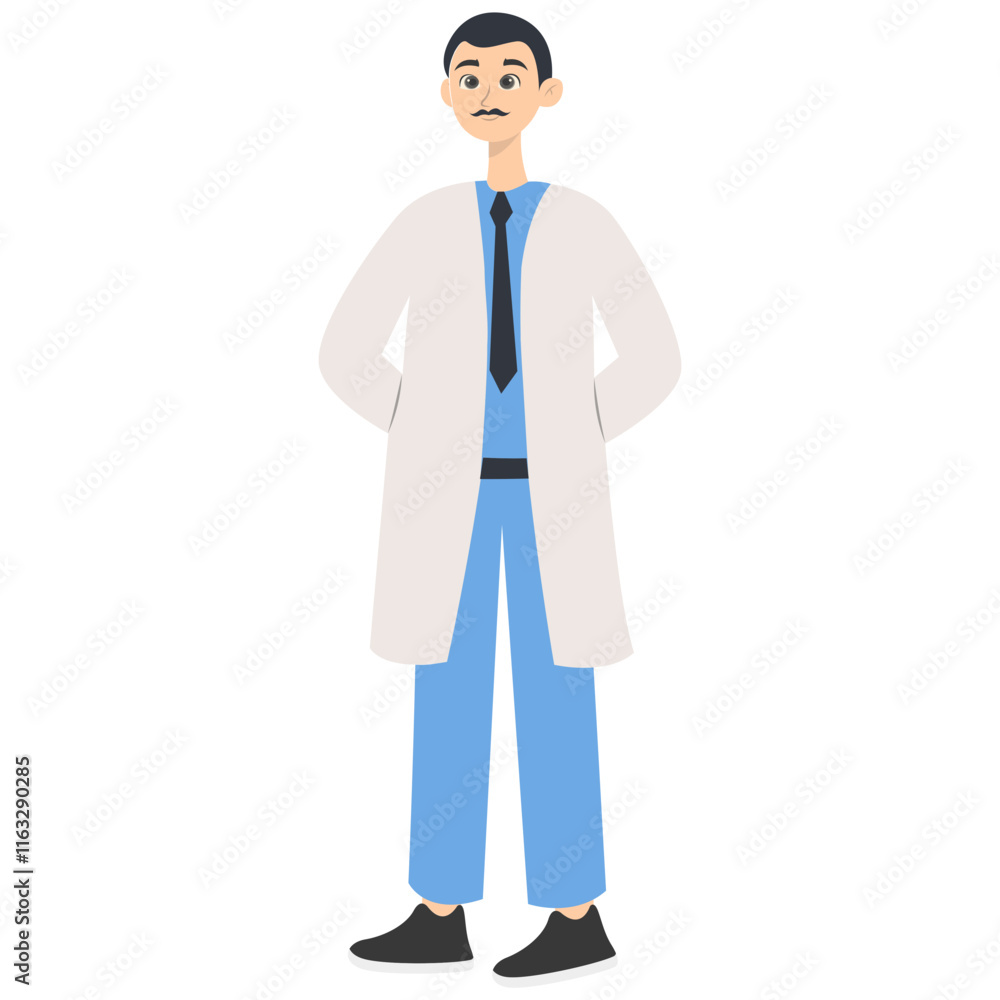 People Medical Staff Illustration. World Pharmacist Day Celebration. Flat Vector Character People Medical Staff Illustration. World Pharmacist Day Celebration. Flat Vector Character