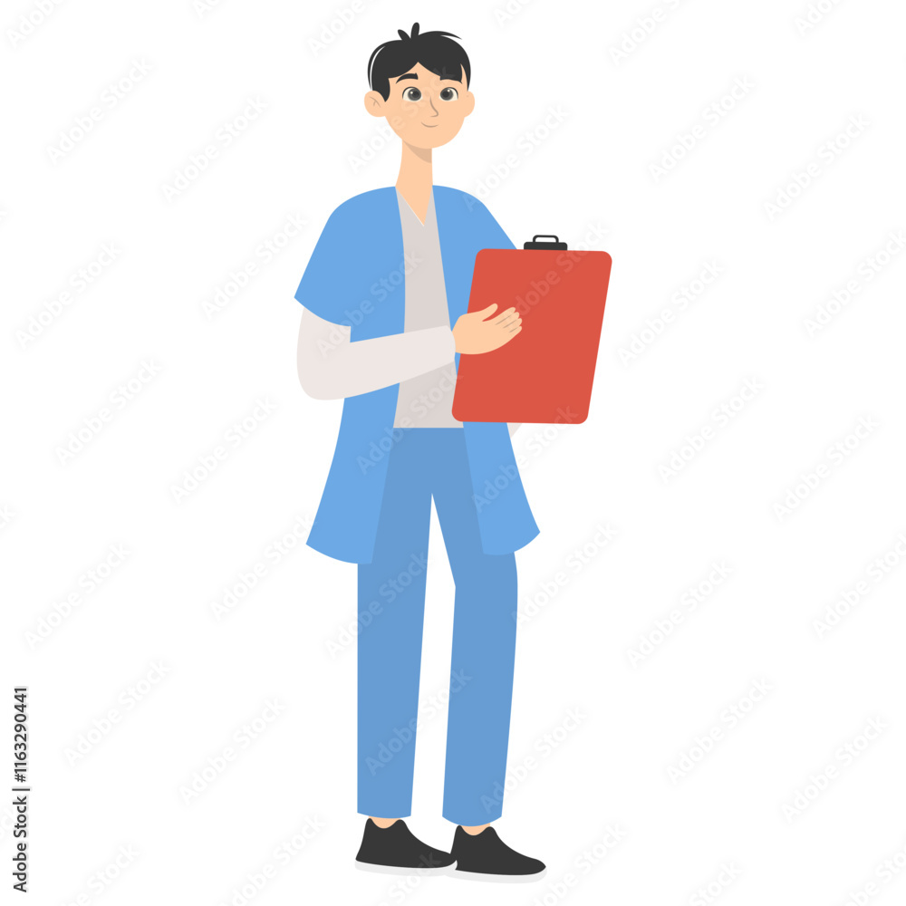 People Medical Staff Illustration. World Pharmacist Day Celebration. Flat Vector Character People Medical Staff Illustration. World Pharmacist Day Celebration. Flat Vector Character