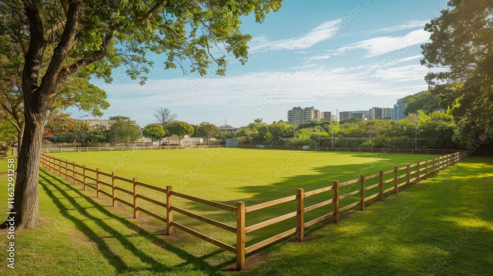 Lush green grass field perfect for sports and leisure Lush green grass field perfect for sports and leisure