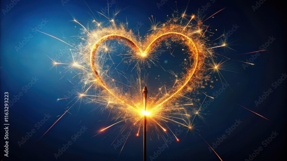 Sparkler Heart A Glowing Symbol of Love and Celebration Sparkler Heart A Glowing Symbol of Love and Celebration