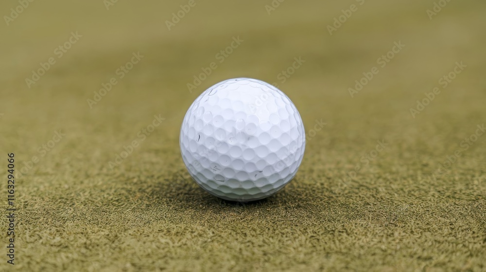 Single golf ball with perfect clipping path on white background Single golf ball with perfect clipping path on white background