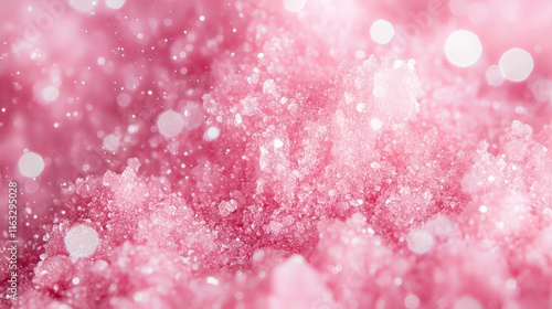 Soft pink salmon dust particles floating in the air with gentle texture background