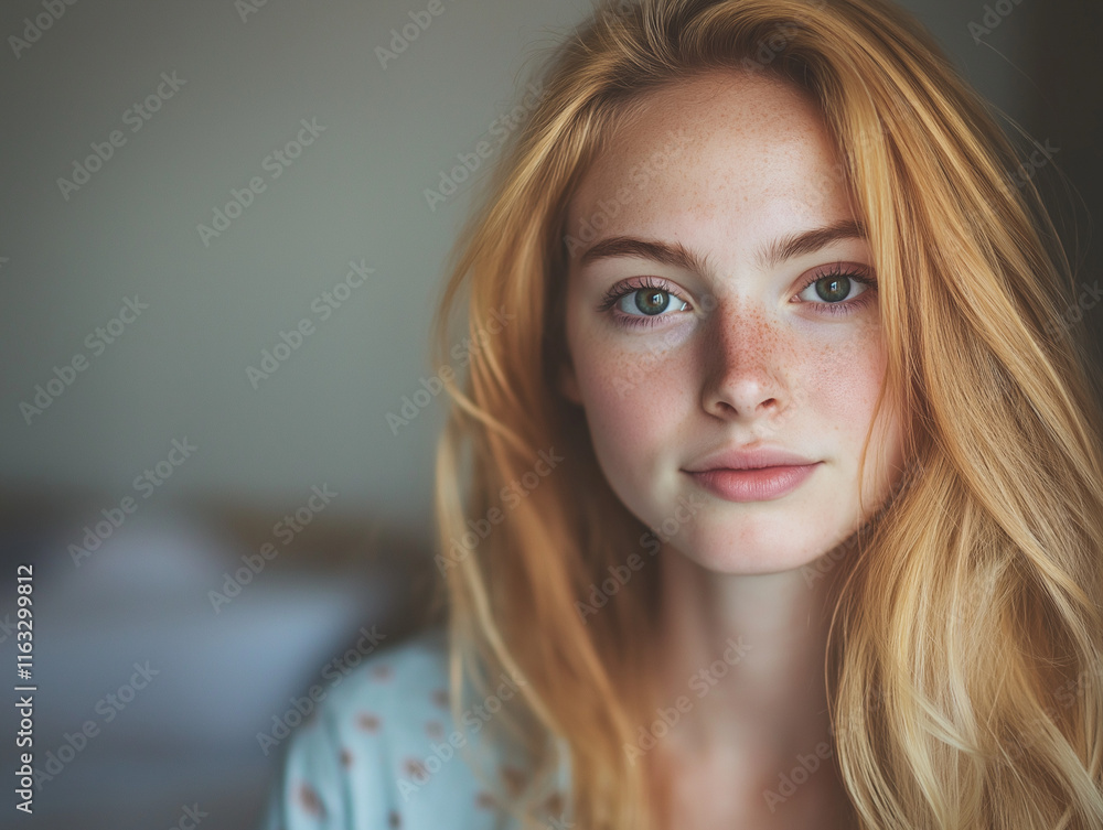 Portrait of Beautiful European Woman Elegant Female Beauty Close-up Portrait of Beautiful European Woman Elegant Female Beauty Close-up