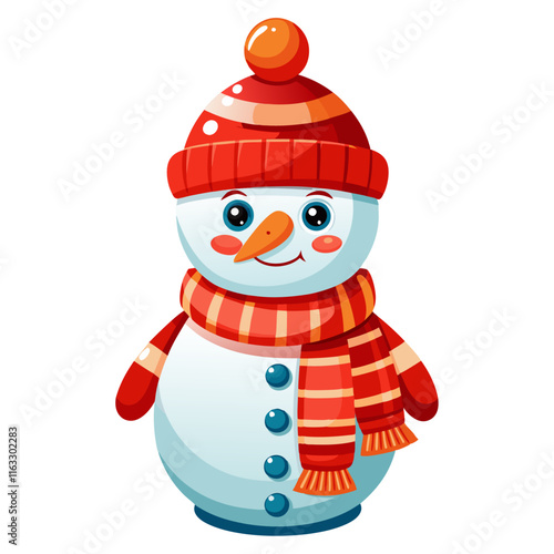 snowman with red hat