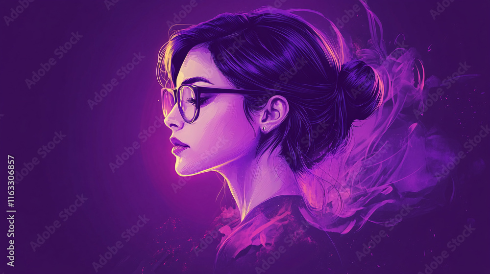 An illustration of a techie woman on a purple background, blending technology and empowerment in a modern, artistic style.
An illustration of a techie woman on a purple background, blending technology and empowerment in a modern, artistic style.