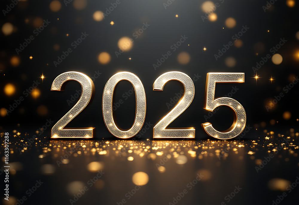 Glamorous Gold 2025: Sparkling New Year's Eve Design Glamorous Gold 2025: Sparkling New Year's Eve Design