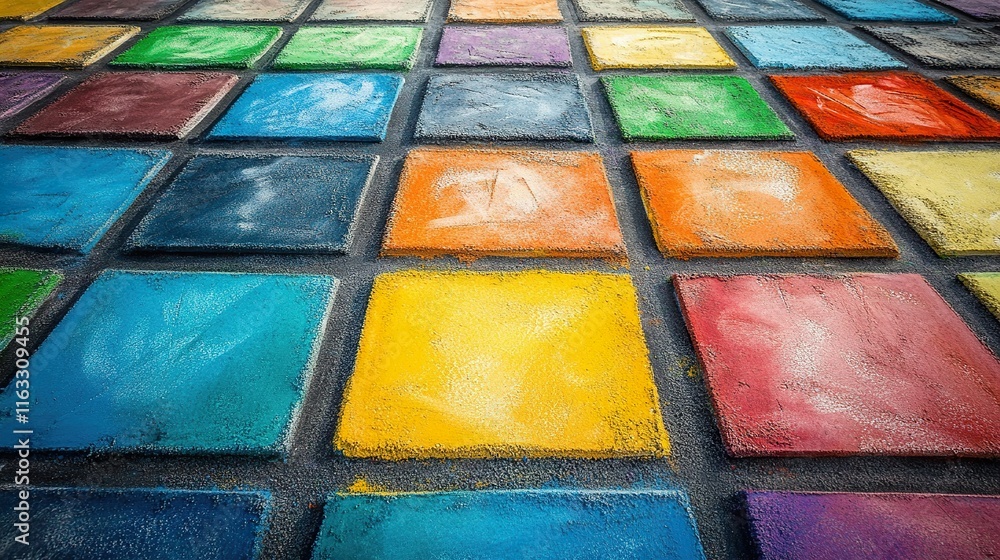 Colorful Square Pattern Texture Background