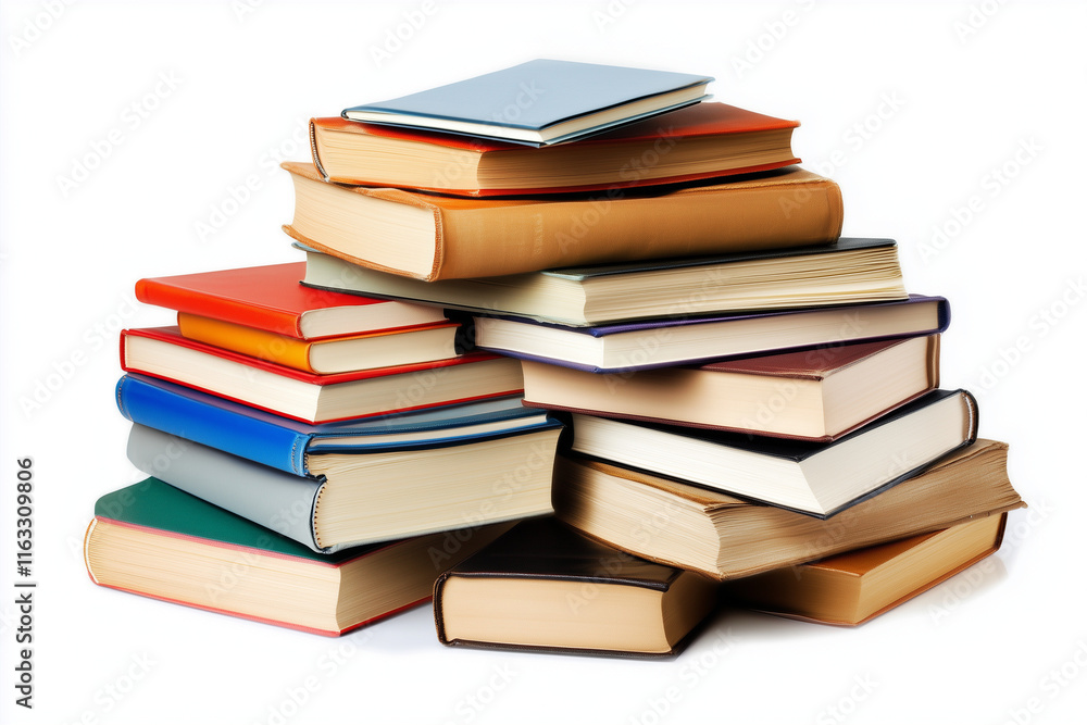Books on White Background Isolated for Reading and Education Featuring Stack of Literature for Knowledge and Learning
Books on White Background Isolated for Reading and Education Featuring Stack of Literature for Knowledge and Learning