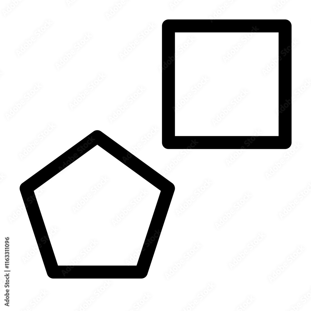 Shape Thin Icon Shape Thin Icon