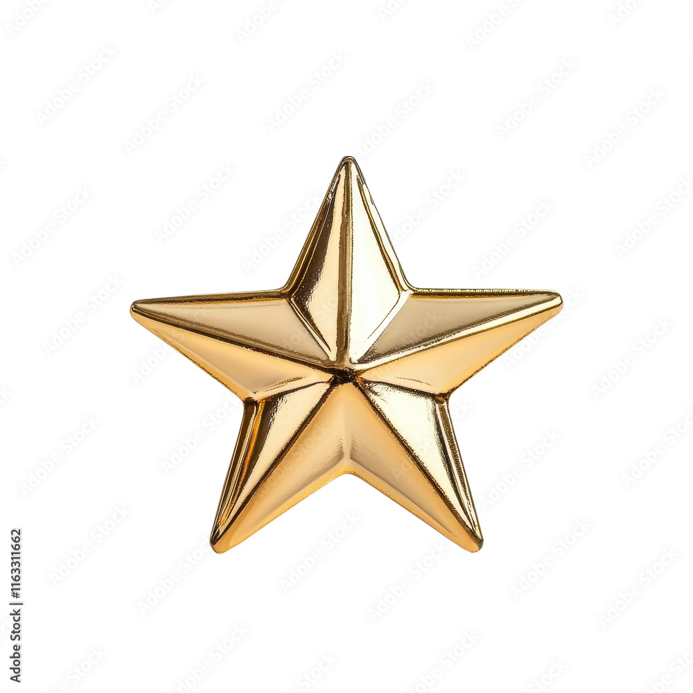 Metallic Gold Star Award Symbol for Recognition Metallic Gold Star Award Symbol for Recognition