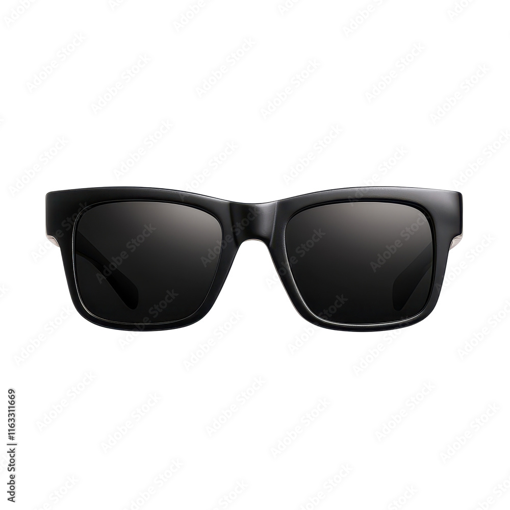 Classic Black Sunglasses with Rectangular Frames Classic Black Sunglasses with Rectangular Frames