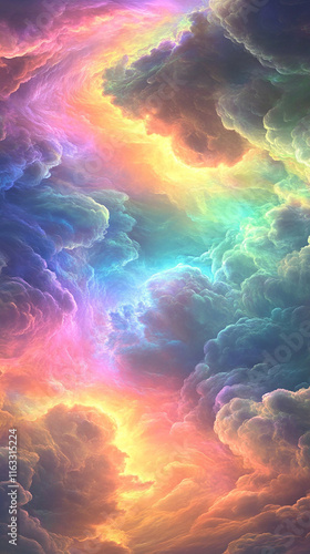 Rainbow Clouds and Sky Wallpaper Art