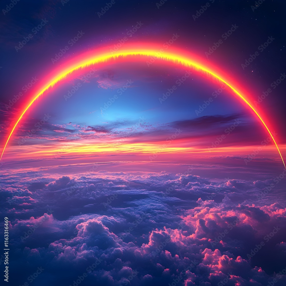 Celestial Sunset Arch over Cloudscape Celestial Sunset Arch over Cloudscape