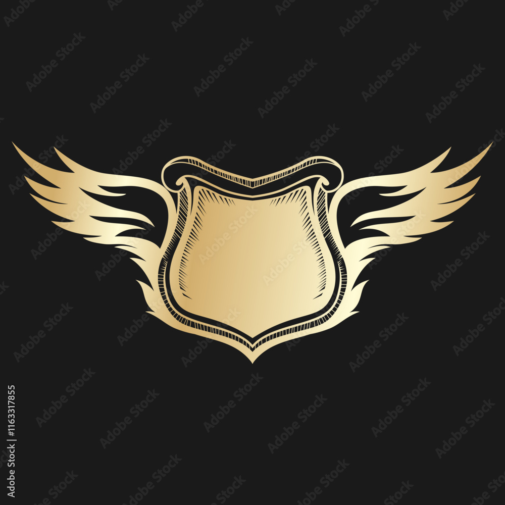 Vector Shield with Ornamental Design - Elegant and Decorative Heraldic Emblem for Graphic Use Vector Shield with Ornamental Design - Elegant and Decorative Heraldic Emblem for Graphic Use