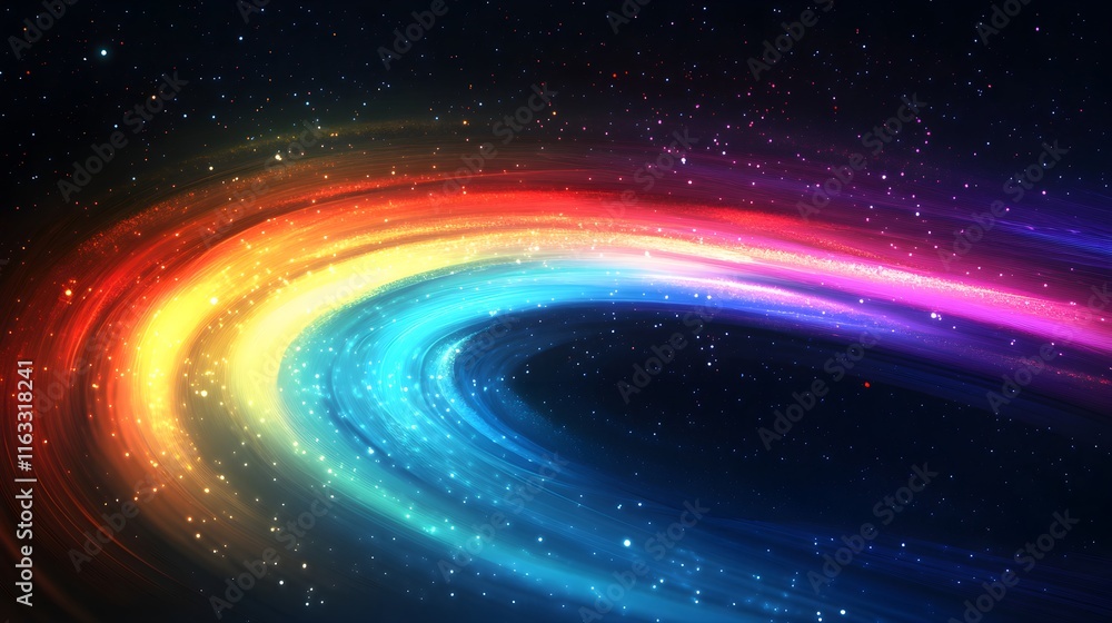 Obraz premium Cosmic Rainbow Swirl
