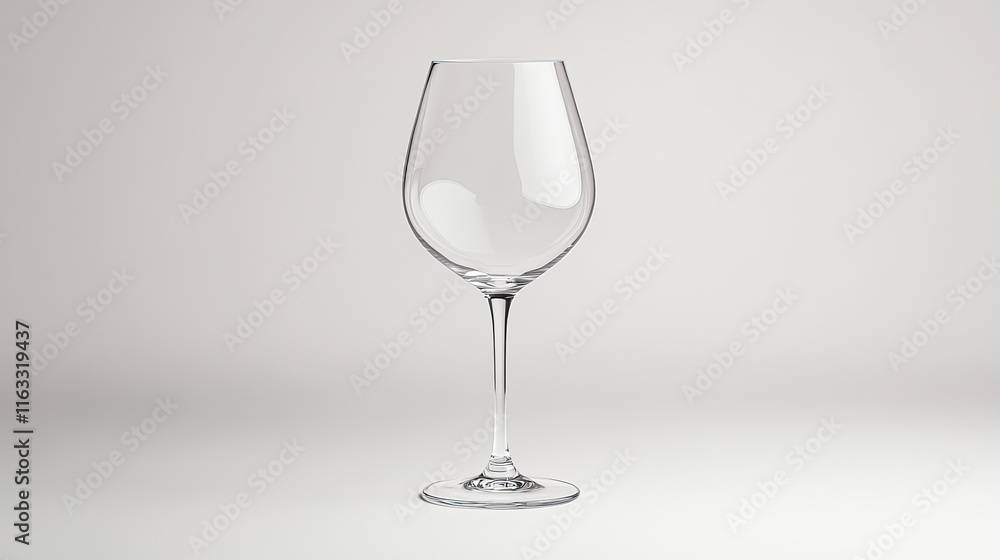 Glass goblet for white wine against a white backdrop. Glass goblet for white wine against a white backdrop.